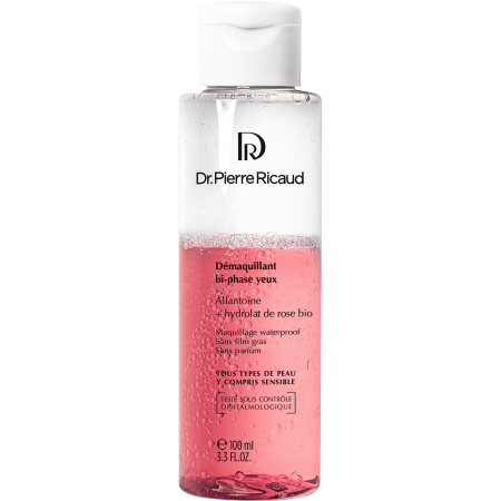 Dr. Pierre Ricaud Bi-Phase Oog Make-Up Verwijderaar Allantoïne + Bio Rozenhydrolaat 100ml