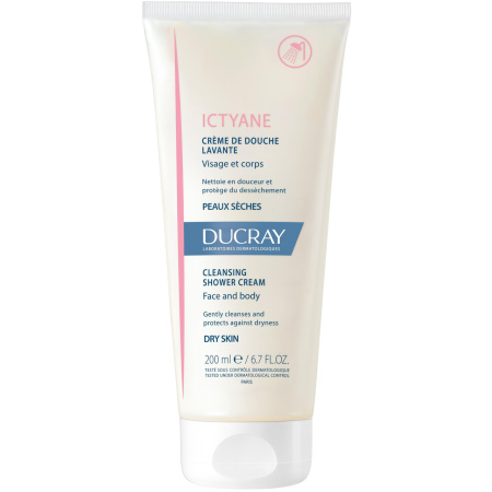 Ducray Ictyane Douchecreme Gezicht En Lichaam Droge Huid Tube 200ml