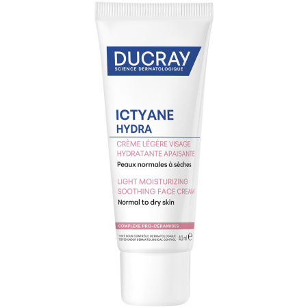 Ducray Ictyane Hydra Lichte Gezichtscrème Hydraterend En Kalmerend 40ml