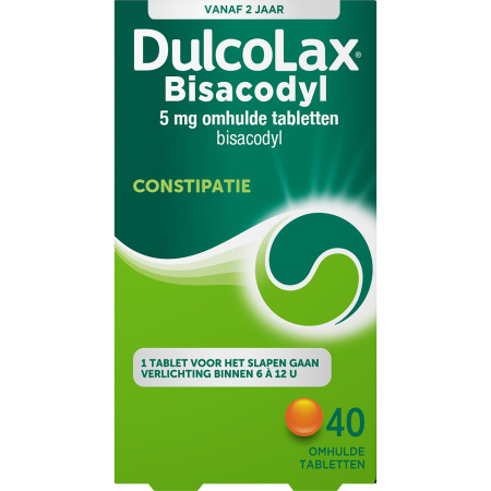 Dulcolax Bisacodyl 5mg Constipatie 40 Omhulde Tabletten