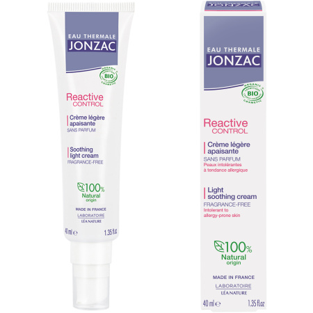 Eau Thermale Jonzac Reactive Control Verzachtende Lichte Crème Intolerante Huid Bio Tube 40ml