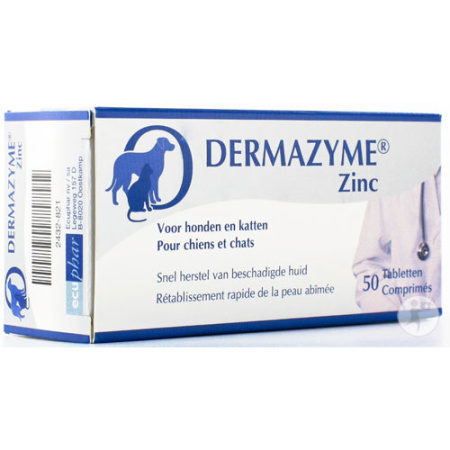 Ecuphar Dermazyme Zink Honden En Katten 50 Tabletten