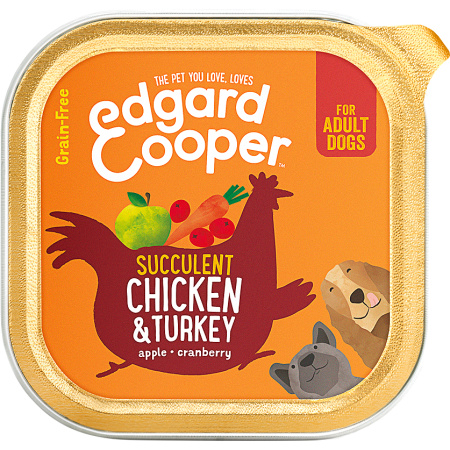 Edgard & Cooper Patébakje Voor Volwassen Honden Kip & Kalkoen 100g