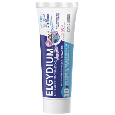 Elgydium Junior Tandpasta Bubble 7/12 Jaar Tubes 2x50ml