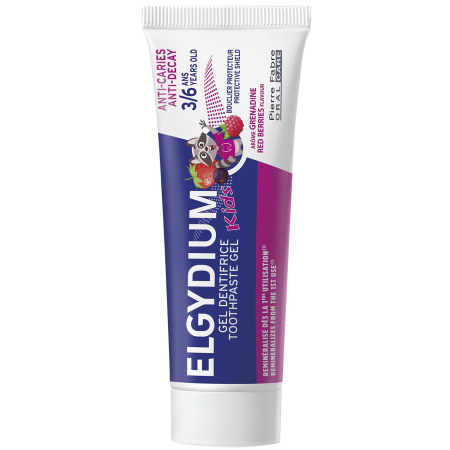 Elgydium Kids Tandpasta Grenadinesmaak 3-6 Jaar Tubes 2x50ml