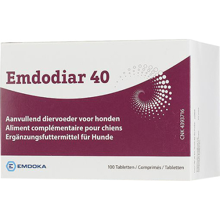 Emdodiar 40 Aanvullend Diervoeder Voor Honden 100 Tabletten