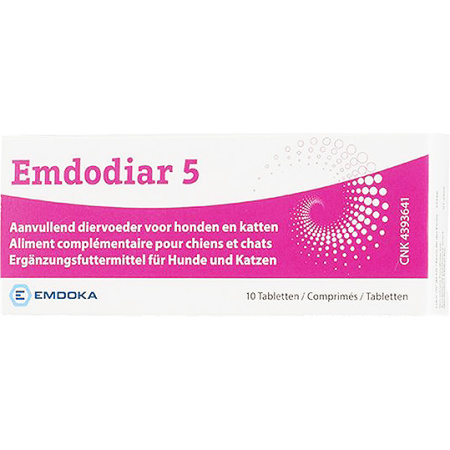 Emdodiar 5 Aanvullend Diervoeder Voor Honden En Katten 10 Tabletten