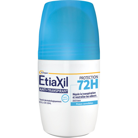 EtiaXil Anti-Transpirant Bescherming 72h Gevoelige Huid Roll-On 50ml