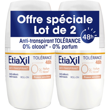 Etiaxil Antitranspirant Matige Okseltranspiratie 48H Tolerantie Roll-On 2x50ml