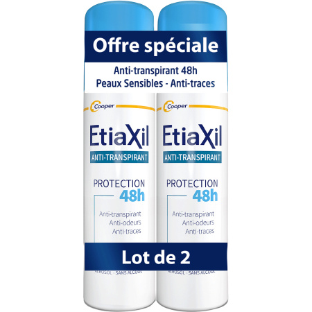 Etiaxil Anti-Transpirant Deodorant Behandeling Voor Matige Okseltranspiratie 48H Bescherming 2x150ml