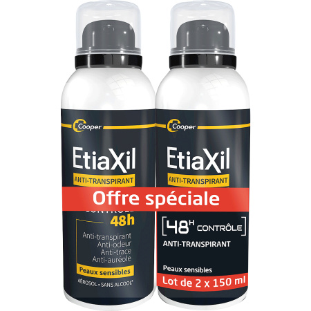 Etiaxil Anti-Transpirant Deodorant Voor Mannen 48H Controle Matige Transpiratie 2x150ml