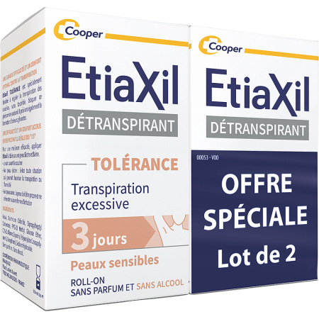 Etiaxil Anti-Transpirant Deodorant Overmatig Transpireren Tolerantie 3-Daag Bescherming 2x15ml