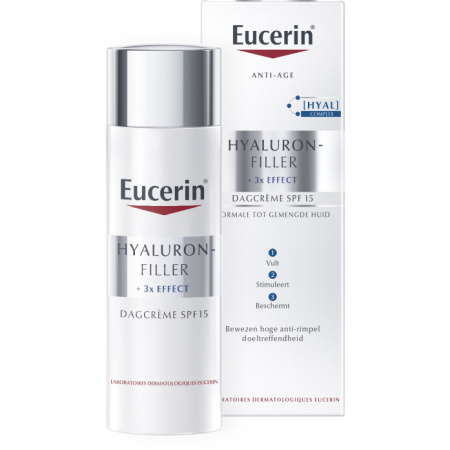 Eucerin Hyaluron-Filler + 3x Effect Dagcreme Anti-Age SPF15 Normale Huid Tot Gemengde Huid 50ml