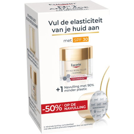 Eucerin Promo Koffertje Hyaluron-Filler+Elasticity Dagcrème SPF30 50ml + Navulling 50ml