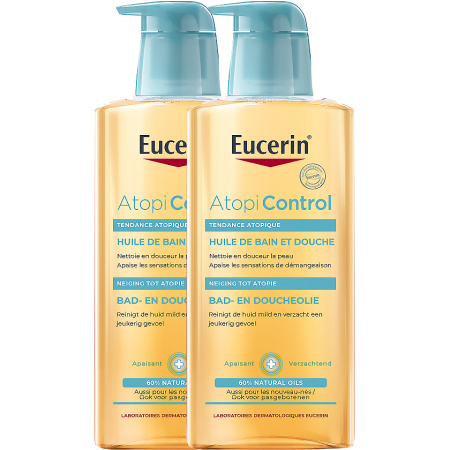 Eucerin Pack AtopiControl Bad & Douche Olie Huid Met Neiging Tot Atopie 2x400ml