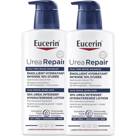 Eucerin Pack UreaRepair Plus 10% Urea Lotion Zeer Droge En Ruwe Huid 2x400ml