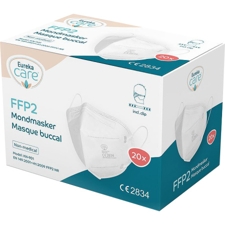 Eureka Care Mondmasker FFP2 CE2834 20 Stuks
