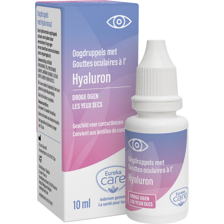Eureka Care Oogdruppels Met Hyaluron Droge Ogen Druppelflacon 10ml