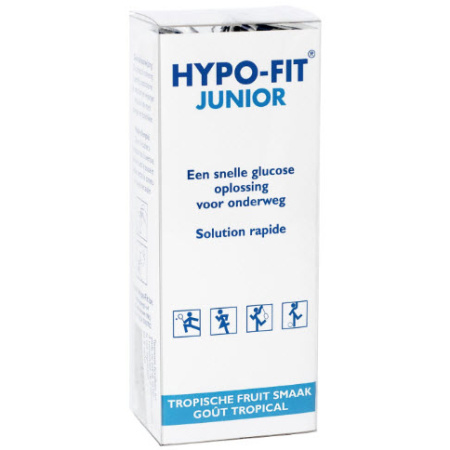 Eureka Pharma Hypo-Fit Junior Snelle Glucose Oplossing Tropische Fruit Zakjes 12x7g