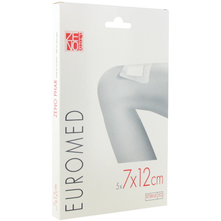 Euromed Klevend Steriel Eilandverband 7x12cm 5 Verbandmiddelen