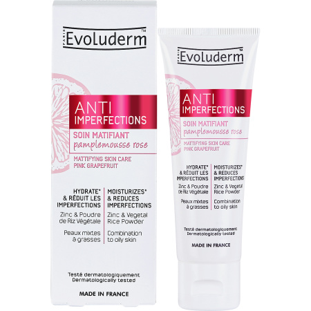 Evoluderm Anti-Imperfecties Matterende Behandeling Roze Grapefruit Tube 50ml