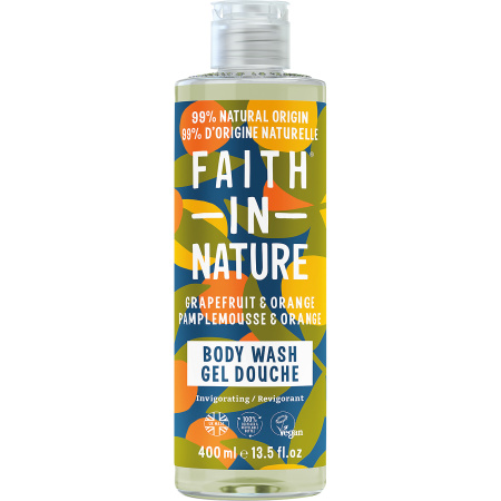 Faith In Nature Douchegel Grapefruit En Sinaasappel Fles 400ml Nieuwe Formule