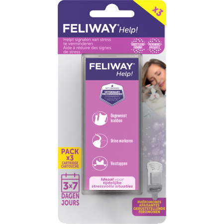 Feliway Help Pack Katten Feromoon Diffuser Navulset 3 Patronen