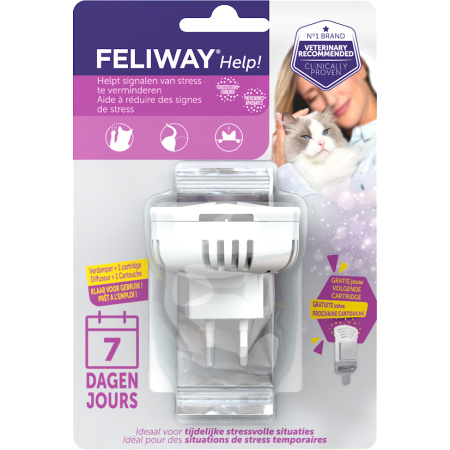 Feliway Help Starter Kit 7 Dagen 1 Verdamper + 1 Cartridge
