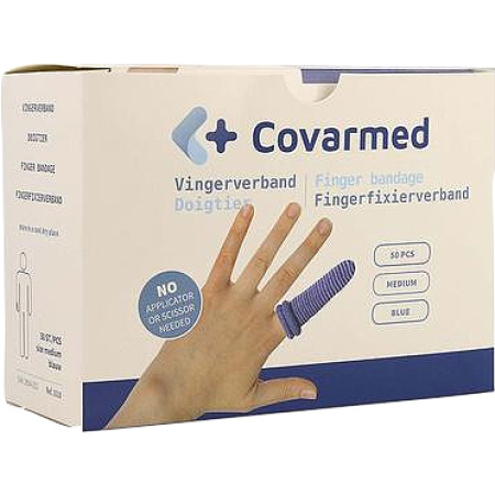 Finger Bob Vingerverband Medium Blauw 50 Stuks