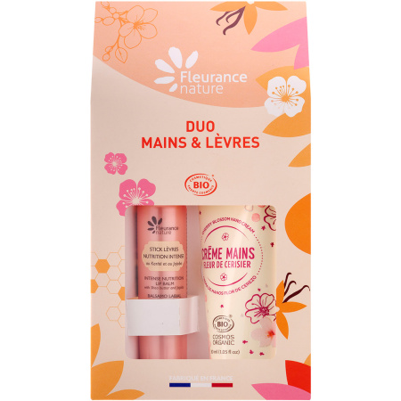 Fleurance Nature Duo Handen En Lippen Kersenbloesem Lippenstick 4g + Handcrème 30ml 1 Kit