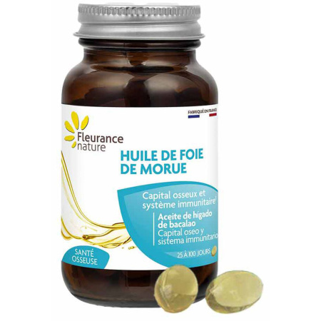 Fleurance Nature Levertraan Glazen Pillendoosje 100 Capsules