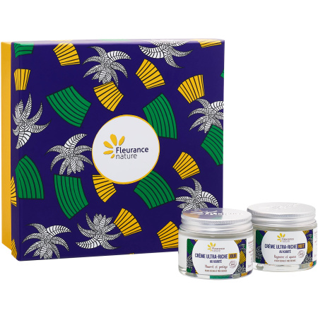 Fleurance Nature Koffertje Sheaboter Gezicht Droge Zeer Droge Huid Dagcrème 50ml + Nachtcrème 50ml
