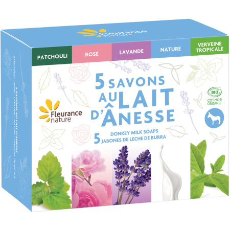 Fleurance Nature Set Ezelinnenmelk Zeepjes Bio 5 Stuks