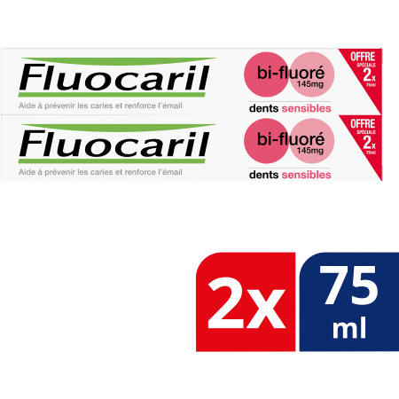 Fluocaril Bi-Fluore 145mg Gevoelige Tanden 2x75ml