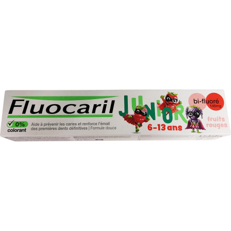 Fluocaril Junior Tandpasta Voor Kinderen Rode Vruchten Tube 75ml