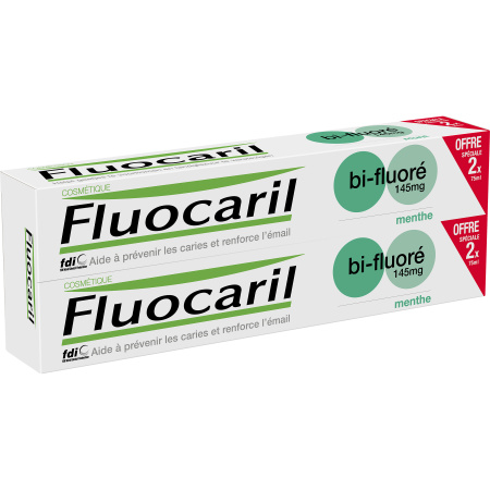 Fluocaril Tandpasta Bi-Fluore 145mg Munt Tubes 2x75ml