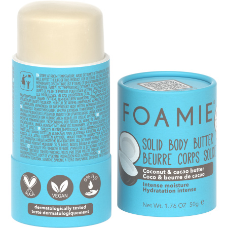 Foamie Shake Your Coconuts Solid Body Boter Intense Hydratatie Kokosnoot En Cacaoboter Stick 50g