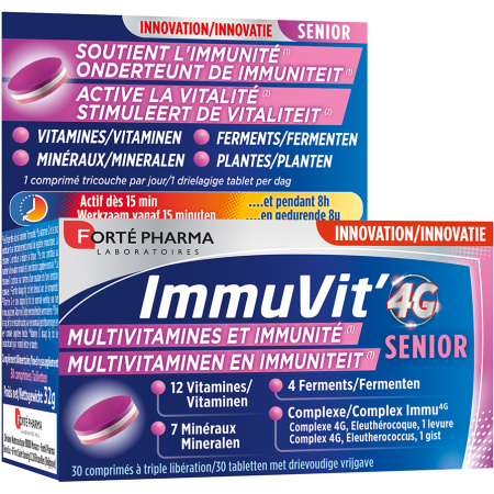 Forté Pharma ImmuVit'4G Multivitaminen En Immuniteit Senior 30 Tabletten