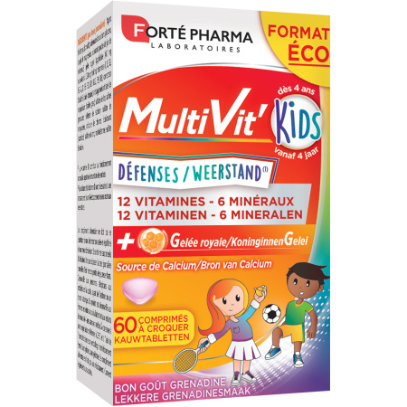 Forté Pharma Multivit Kids Eco Formaat 60 Tabletten