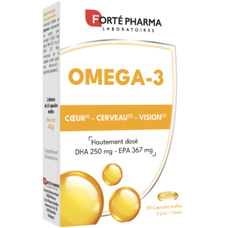Forté Pharma Omega-3 DHA 250mg EPA 367mg 30 Capsules