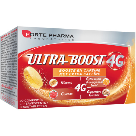 Forté Pharma Vitalité 4G Ultra Boost Met Cafeïne 20 Bruistabletten