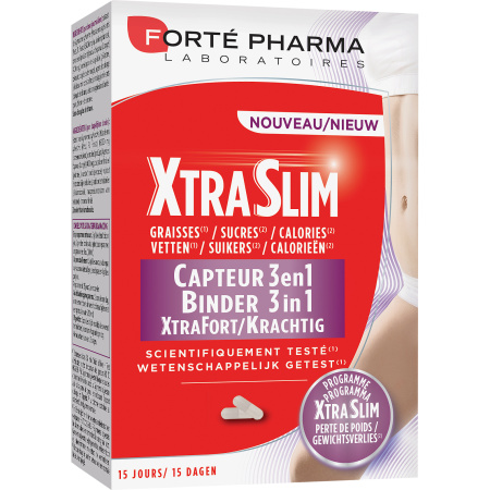 Forté Pharma XtraSlim Binder 3in1 Programma XtraSlim Gewichtsverlies 15 Dagen Capsules 60