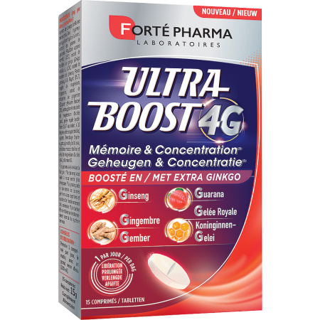 Fortépharma Ultra Boost 4G Geheugen En Concentratie 15 Tabletten