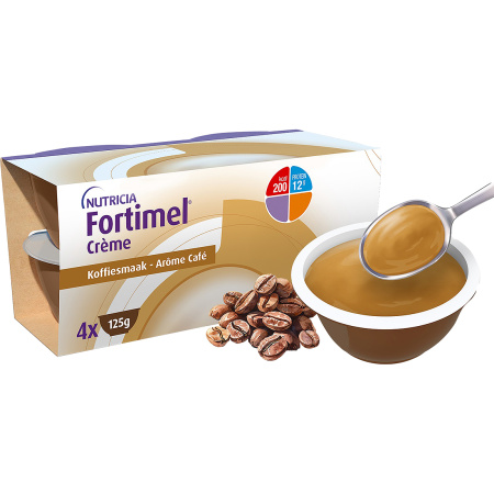 Fortimel Crème Koffiesmaak Voedingssupplement Ondervoeding Potje 4x125g