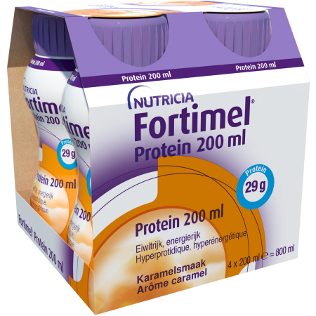 Fortimel Protein 200ml Karamelsmaak Flesjes 4x200ml