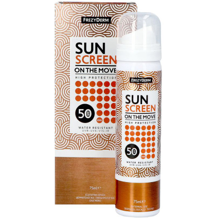 Frezyderm Sun Screen On The Move Mist SPF50 Spray Fles 75ml