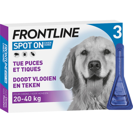 Frontline Spot On Vlooien En Teken Oplossing Voor Honden L 20-40kg Pipetten 3