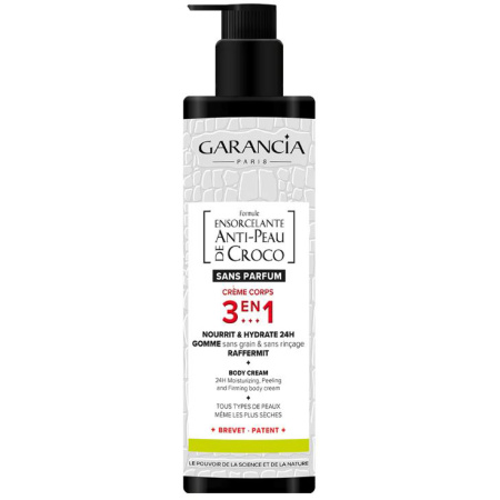 Garancia Formule Ensorcelante Anti-Krokodillenhuid 3 In 1 Lichaamscrème Geurvrij Pompfles 400ml