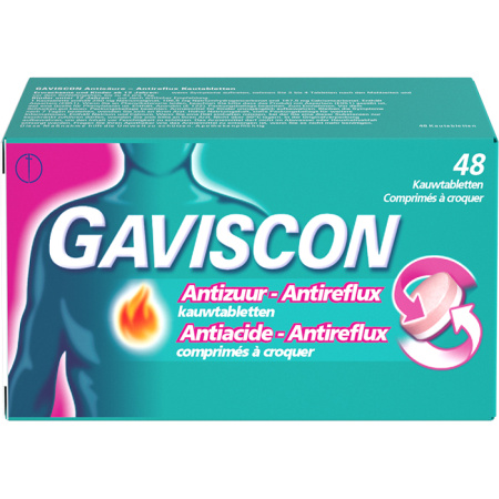Gaviscon Antizuur-Antireflux 48 Kauwtabletten