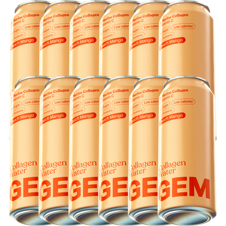 GEM Collageenwater Perzik Mango 12x250ml